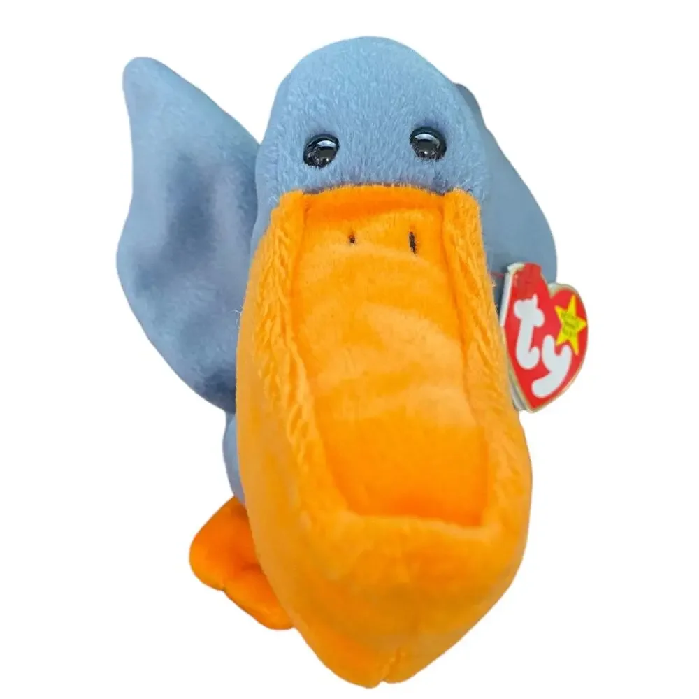 Vintage‎ 1996 Ty Beanie Baby blue pelican named Scoop